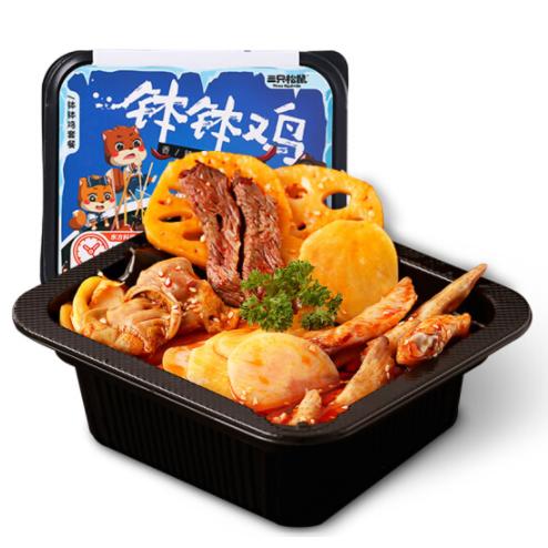 三只松鼠钵钵鸡  方便快捷 鲜香美味 345克/盒 商品图2