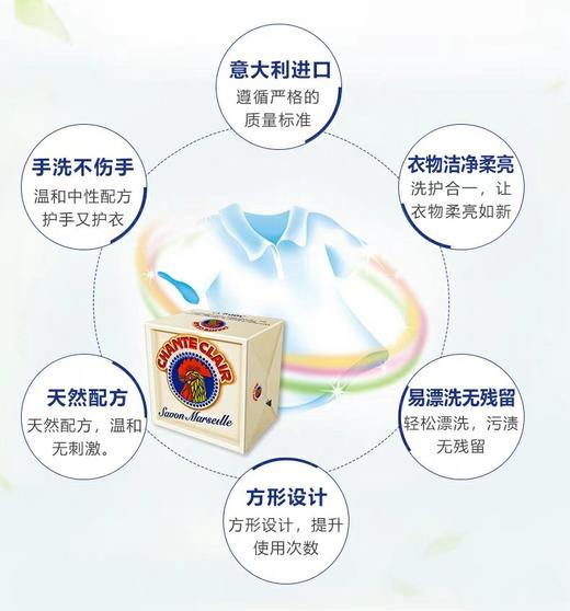 鸡头马赛洗衣肥皂300g 商品图3