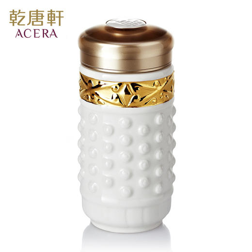 鎏金小乾坤随身杯单层360ml 陶瓷水杯子商务送领导礼品 商品图0