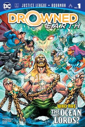 正义联盟/海王 地球沉没 斜线 Justice League Aquaman Drowned Earth（2018）普封