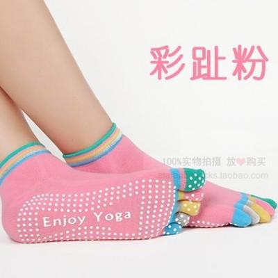 女士瑜伽防滑五彩指袜 商品图0