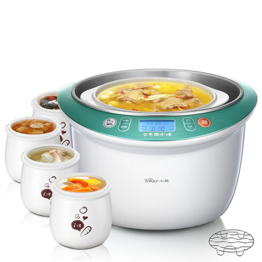 Bear/小熊 DDZ-135TA电炖锅不锈钢电炖盅一锅五胆隔水煲粥锅 商品图3