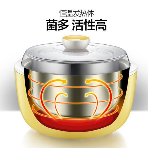 小熊（Bear） 酸奶机 家用全自动米酒机不锈钢内胆 陶瓷4分杯 SNJ-B10K1 商品图4