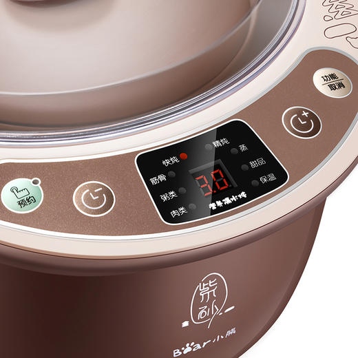 小熊（Bear）电炖锅 1.8L紫砂电炖盅 1锅3胆隔水炖煲汤锅全自动煮粥锅燕窝盅DDZ-C18Z3 商品图3