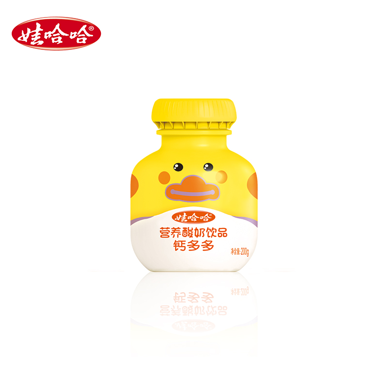 娃哈哈多多圆瓶营养酸奶锌多多,钙多多200g*12瓶,24瓶