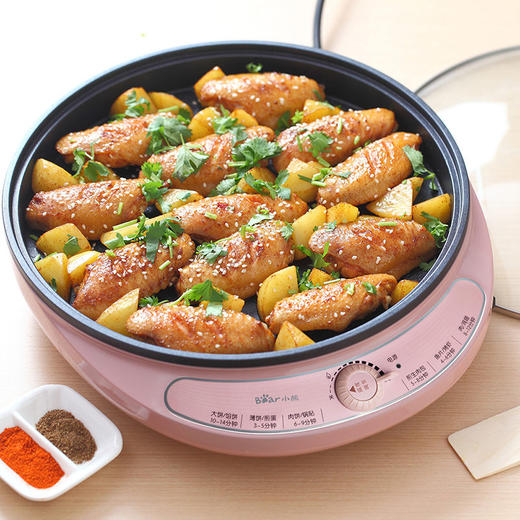 小熊（Bear）电饼铛家用多功能加深加大电饼档春饼机煎饼铛烙饼机电煎锅单盘电烤盘春卷皮机不粘锅DBC-B10D3 商品图4