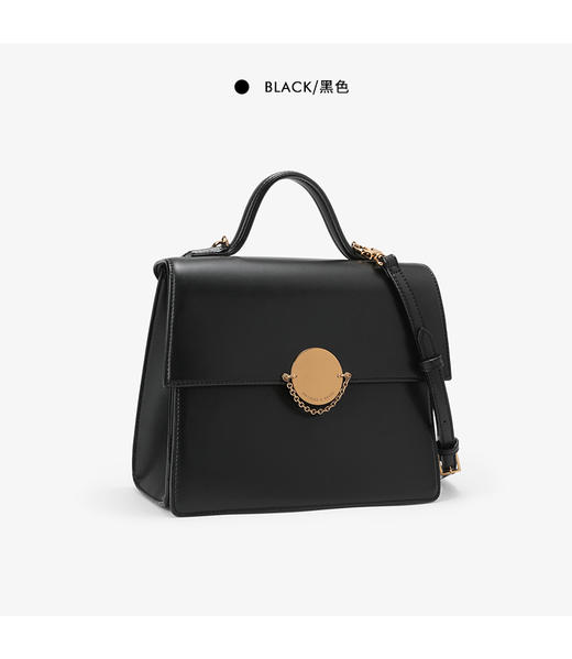 CHARLES＆KEITH 小方包 别致双梯形金属扣女士翻盖手提单肩包  包邮+三天无理由退换！ 商品图5