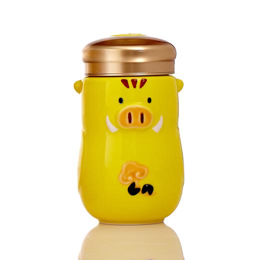 【猪年明星款】 猪小福随身杯 360ml单层 彩釉 可定制 （多色可选） 商品图0
