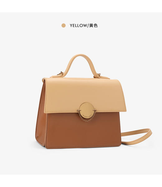CHARLES＆KEITH 小方包 别致双梯形金属扣女士翻盖手提单肩包  包邮+三天无理由退换！ 商品图8