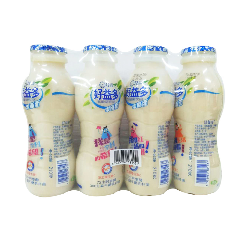 好益多乳酸菌饮品(原味)210g*4瓶/连