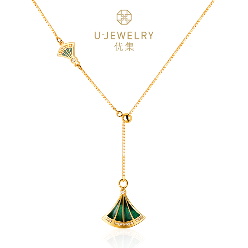 优集u-jewelry 银杏系列,项链,手链,耳环,毛衣链