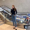 余潇潇2019春装新款高腰牛仔裤女修身弹力磨毛裤脚毛边九分裤子 商品缩略图2