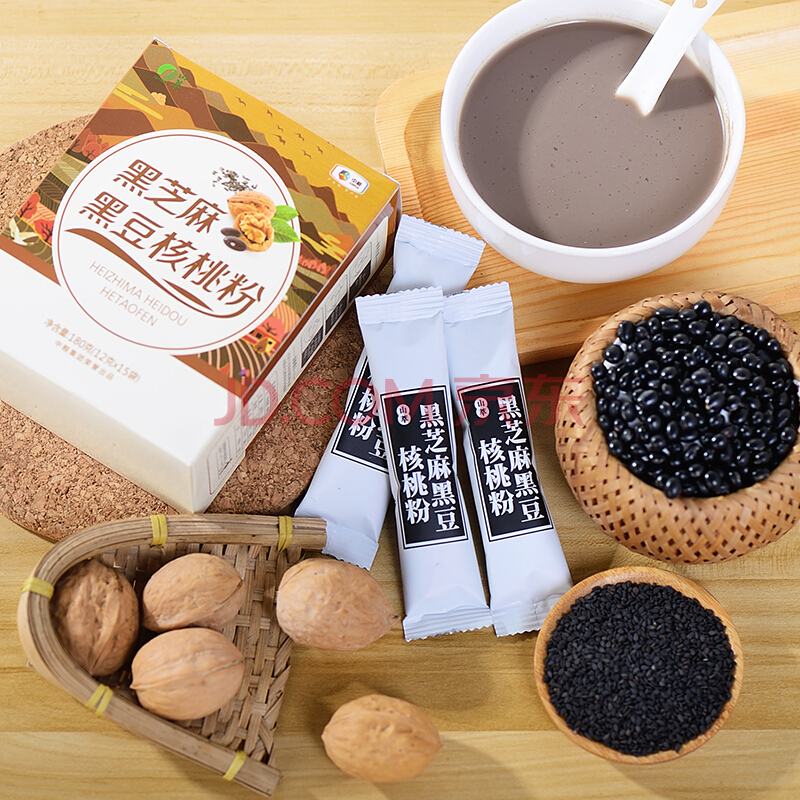 中粮山萃 黑芝麻黑豆核桃粉 180g(12g*15袋)