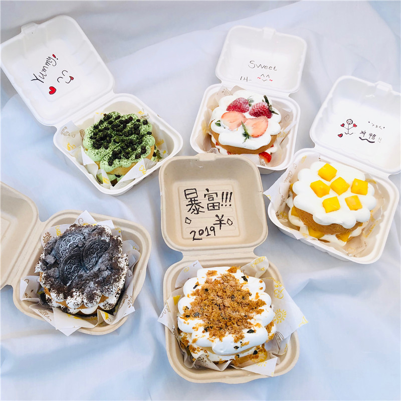 便当蛋糕盒子画画
