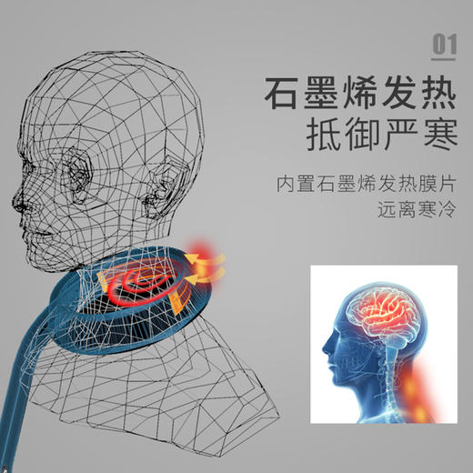 石墨烯发热围巾 温暖颈椎 红色特别版 PMA|答摩优品 商品图4