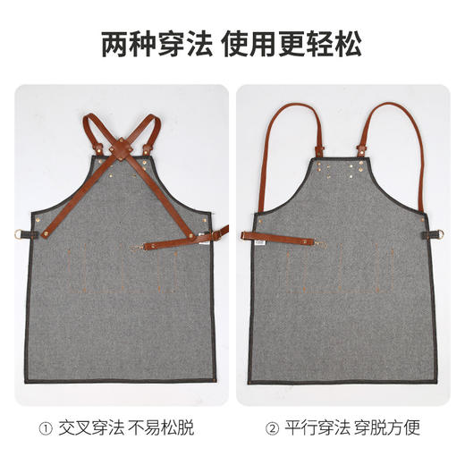爱涂图绘画围裙美术用儿童防水画画衣小学生涂鸦美术课牛仔围裙 商品图4
