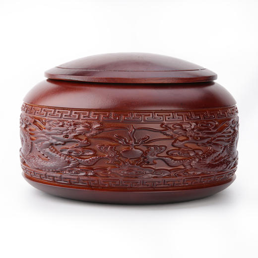 龙雕红木围棋罐 商品图4