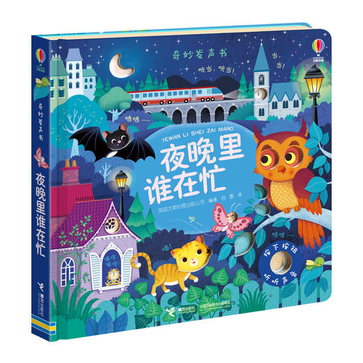 尤斯伯恩奇妙发声书·夜晚里谁在忙 单册 0-3岁宝宝玩具书 儿童早教启蒙 商品图0