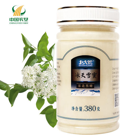 【农垦 黑龙江 】北大荒  农家自然酿造黑蜂蜜 冰天雪蜜380g/瓶 商品图0