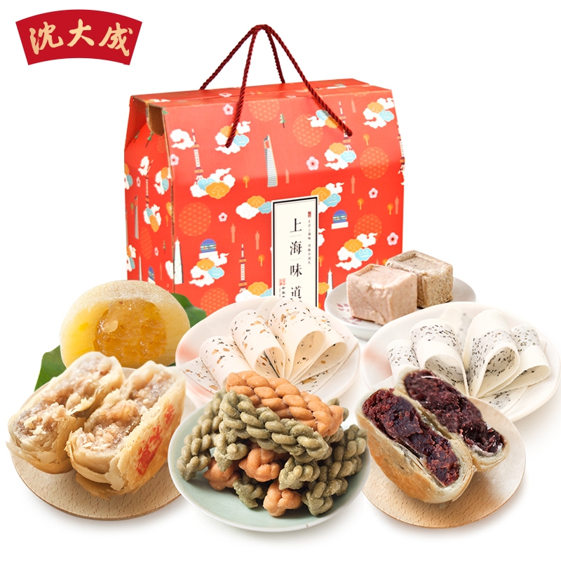 上海特产老字号沈大成传统糕点点心零食年货礼盒装过年送礼大礼包