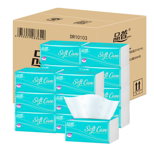 品萱 致柔奢滑 4层360张软包抽纸 24包整箱装 商品图0