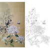 楚彦春竖幅复古风工笔花鸟白描底稿-菊花-多种白描尺寸可选-CY27 商品缩略图0