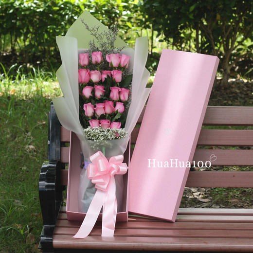 最爱的你C款丨19朵粉玫瑰/盒 商品图0