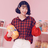 韩都衣舍2019春装新款女装韩版潮学生宽松连帽上衣卫衣JW13063筱 商品缩略图2