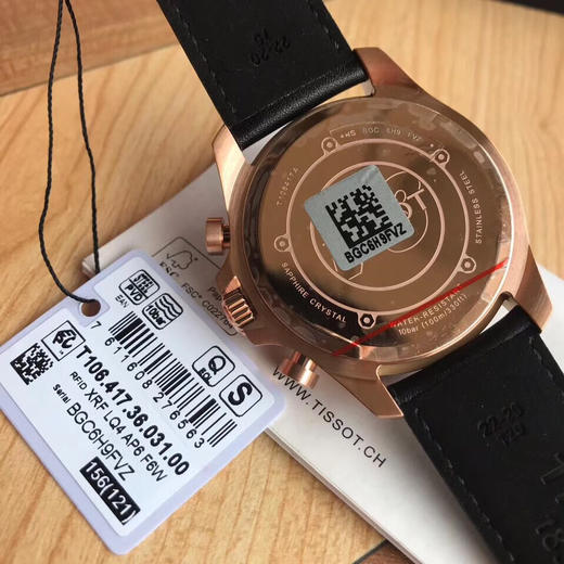 原单品质 TISSOT天suoT106系列V8男表，多功能六针计时，原装瑞士ETA石英机芯，全部原厂配件组装~表径42mm。一表一号，三码一表。 商品图5