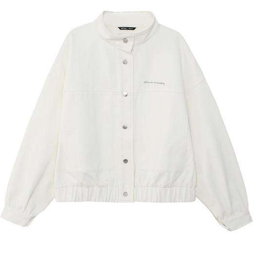 韩都衣舍019春季新款韩版女装印花开衫chic宽松牛仔外套MR8855汩 商品图4