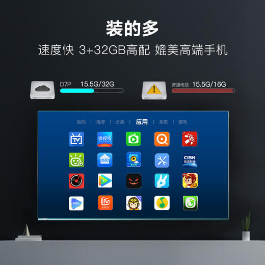长虹 65D7P 65英寸无边全面屏 人工智能超薄全金属 4K超高清语音平板LED液晶电视机（英伦绿） 商品图2