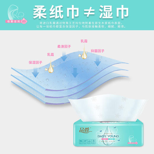 品萱保湿因子柔纸巾 120抽16包整箱装 商品图4