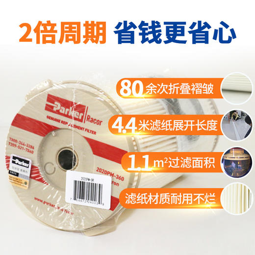 派克总成滤芯 1000FH总成滤芯2微米/10微米/30微米滤芯 2020pm/2020tm/2020sm 商品图2
