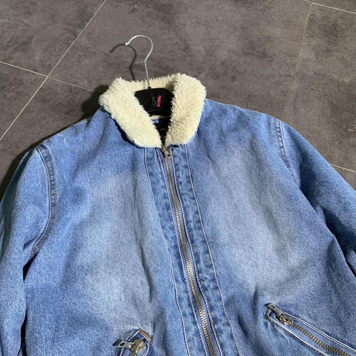 空军款飞行员全羊羔绒丹宁牛仔外套 WT166 商品图7