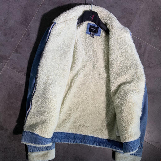 空军款飞行员全羊羔绒丹宁牛仔外套 WT166 商品图9