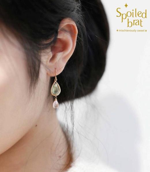 SpoiledBart Jewelry 葡萄晶粉晶双色耳环 商品图1