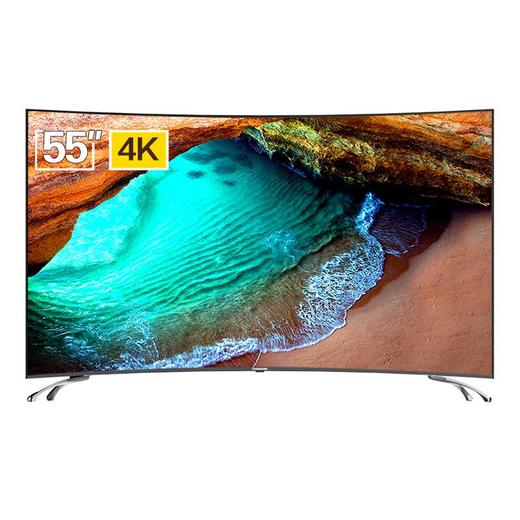 长虹 55D3C 55英寸电视 32核4K超高清HDR 曲面人工智能液晶智能平板电视机（黑色） 商品图0