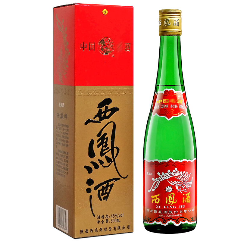 一口价西凤酒45度凤香型白酒500ml优惠券在详情页