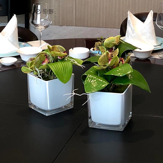 酒店餐桌仿真花圆形组合北欧简约圆桌转盘餐厅茶几会议所绢花假花 商品图1