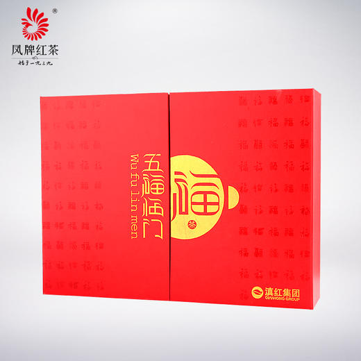 凤牌红茶 茶叶 云南滇红茶五福临门礼盒装140g红茶茶叶 商品图0