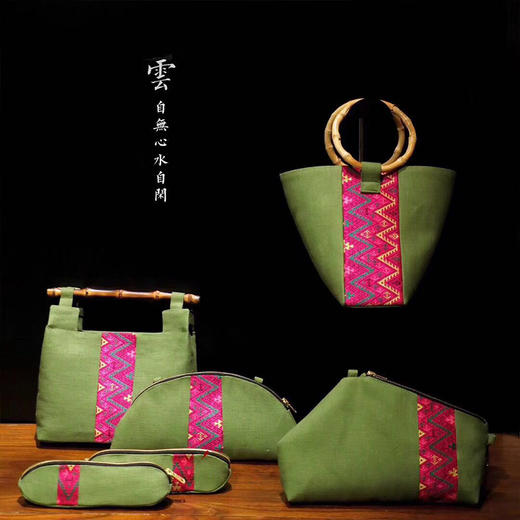 原创设计黎锦中国风民族风刺绣织绣绣花手提斜挎彩色复古时尚女包 商品图3