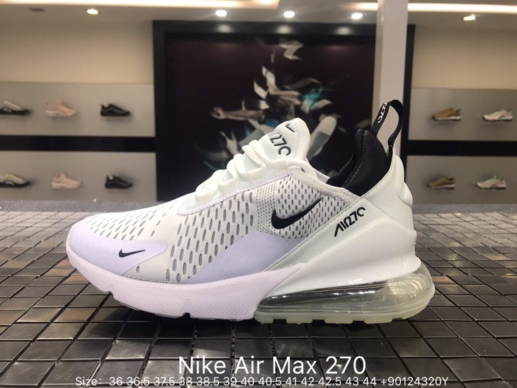 男女均有 耐克 nike air max 270 耐克 后跟半掌气垫网面慢跑鞋