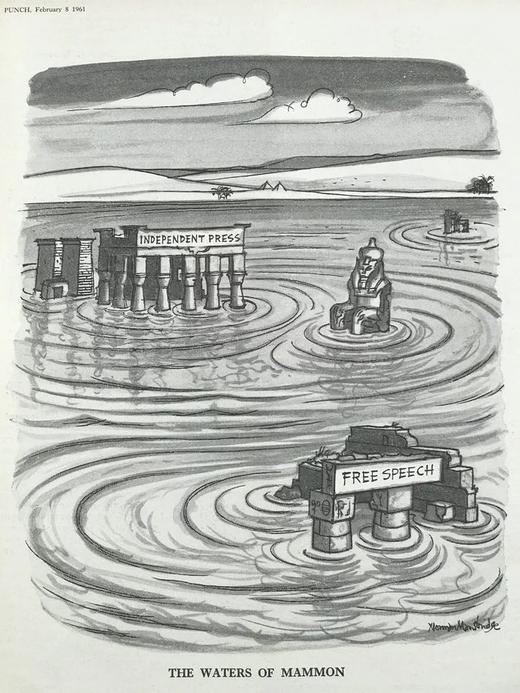 英国讽刺漫画杂志《笨拙》 1961年1-6月期刊 超千余幅漫画插图 漆面精装大16开 商品图11