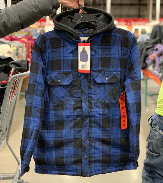 19年冬季新款 BOSTON TRADERS 男士校园风连帽假两件衬衫棉服外套 商品图0