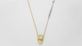 medium anatomic heart necklace