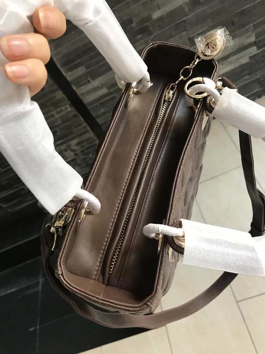 dior戴妃包五格巧克力色 24cm 商品图2