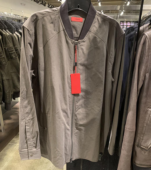  HUGO BOSS 男红标经典款纯棉棒球领拉链长袖50373510 商品图0