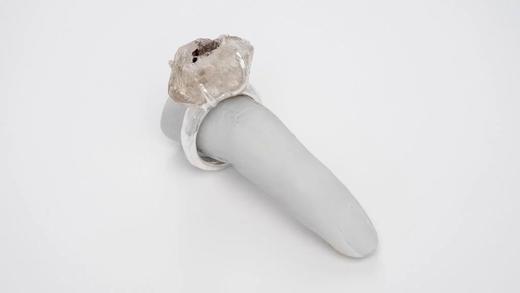 silver herkimer ring 商品图1