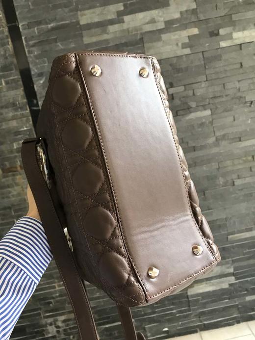dior戴妃包五格巧克力色 24cm 商品图3