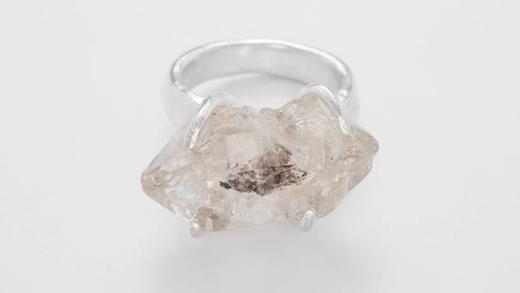 silver herkimer ring 商品图0